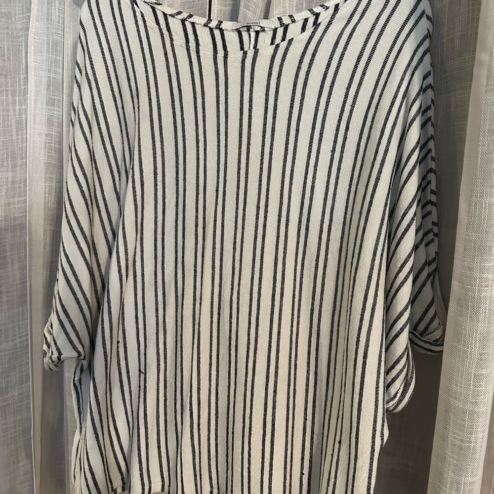 Striped Black and White Women's Top